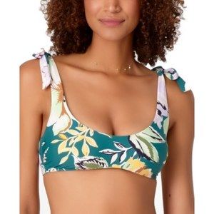 Studio Anne Cole Printed Scoop-Neck Shoulder-Tie Bikini Top